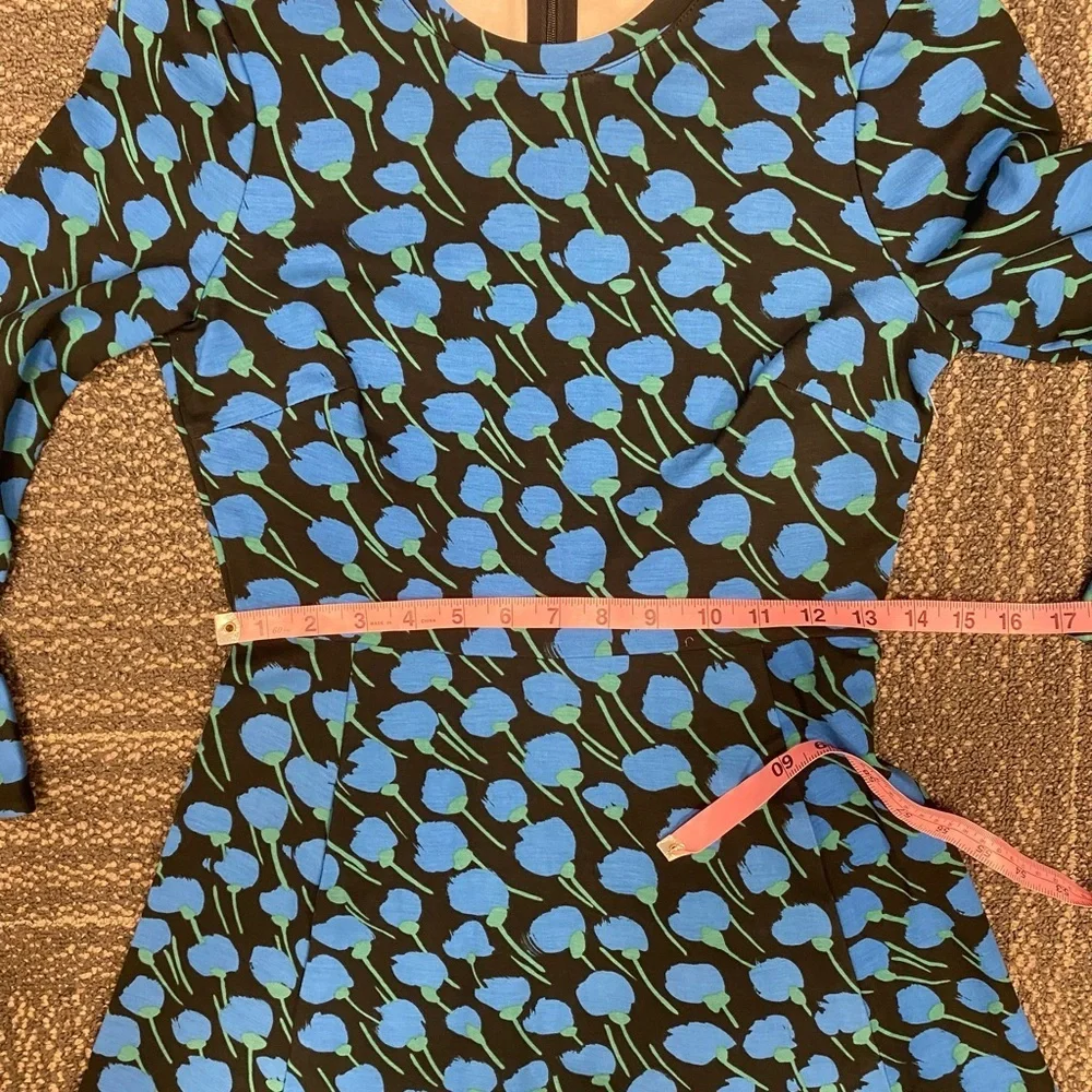NWOT Kate Spade Seascape Poetic Floral Ponte Bell Sleeve Dress XS